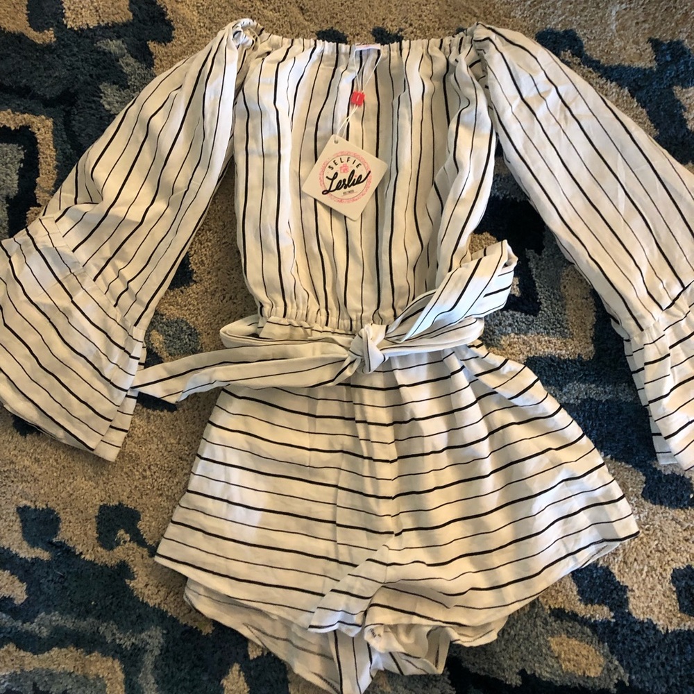 NWT Black and White Romper